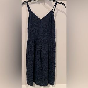 Abercrombie and Fitch Navy Blue Lace Mini Dress